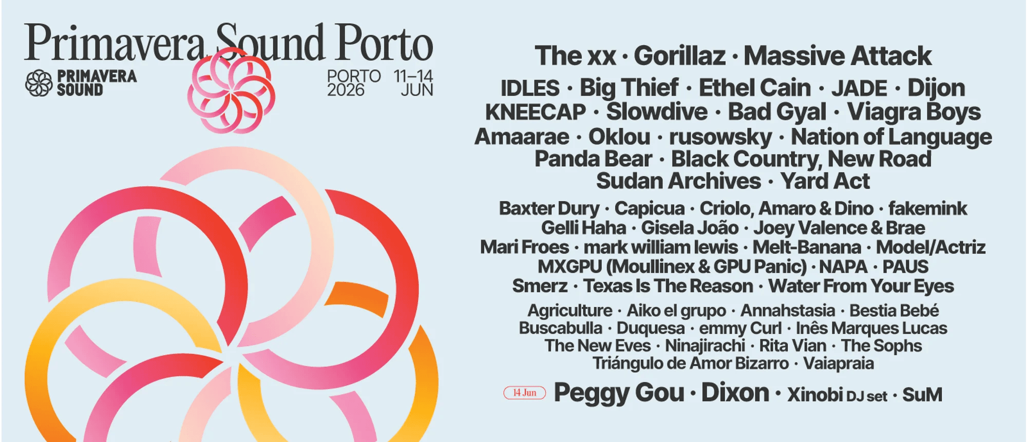 Primavera Sound Porto 2026 Lineup